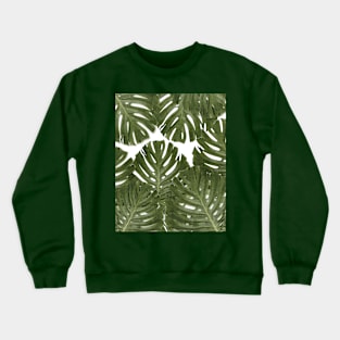 Monstera Leaf Crewneck Sweatshirt